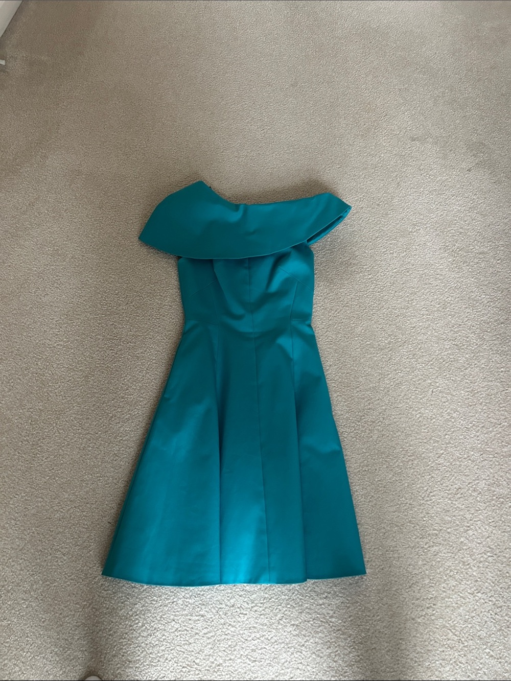 Karen Millen Teal Off-Shoulder Midi Dress